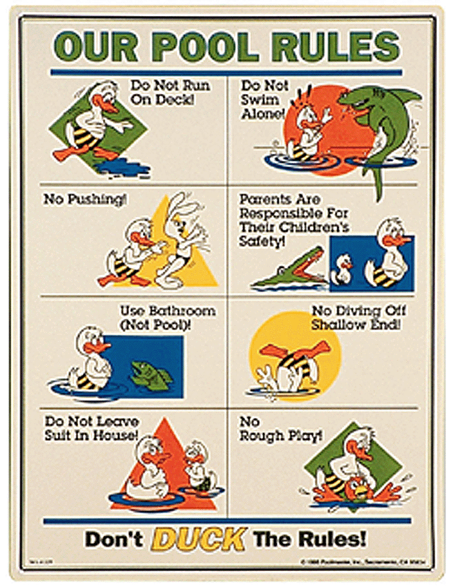 Pool Safety signs