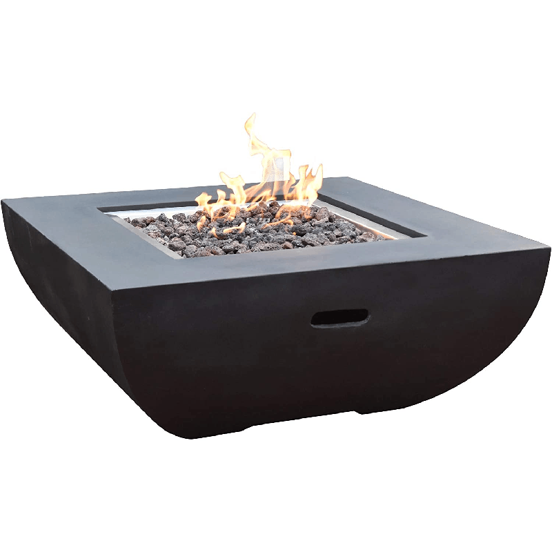 Table de foyer carrée Aurora au propane de 34 pouces