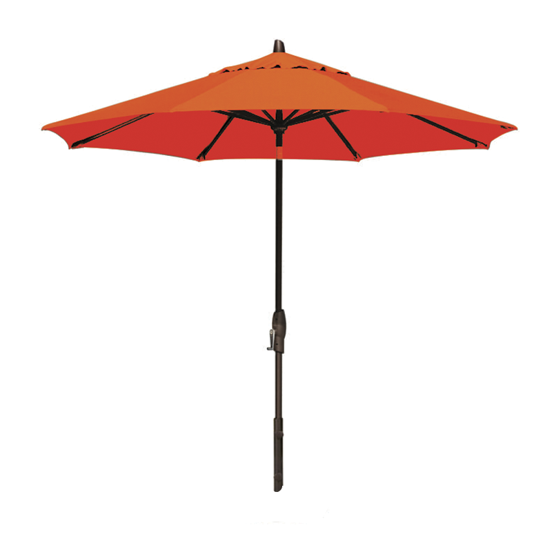 Parasol de marché à inclinaison manuelle de 7,5 pieds (noir/orange)
