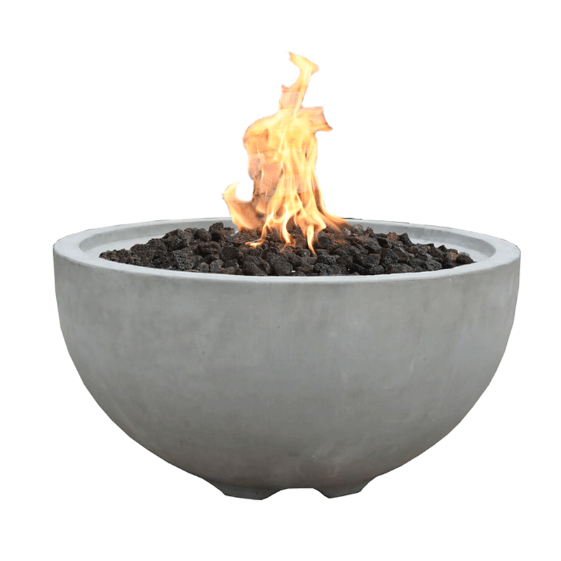 Nantucket 26 Inch Round Natural Gas Fire Bowl with Cover | Pool ...