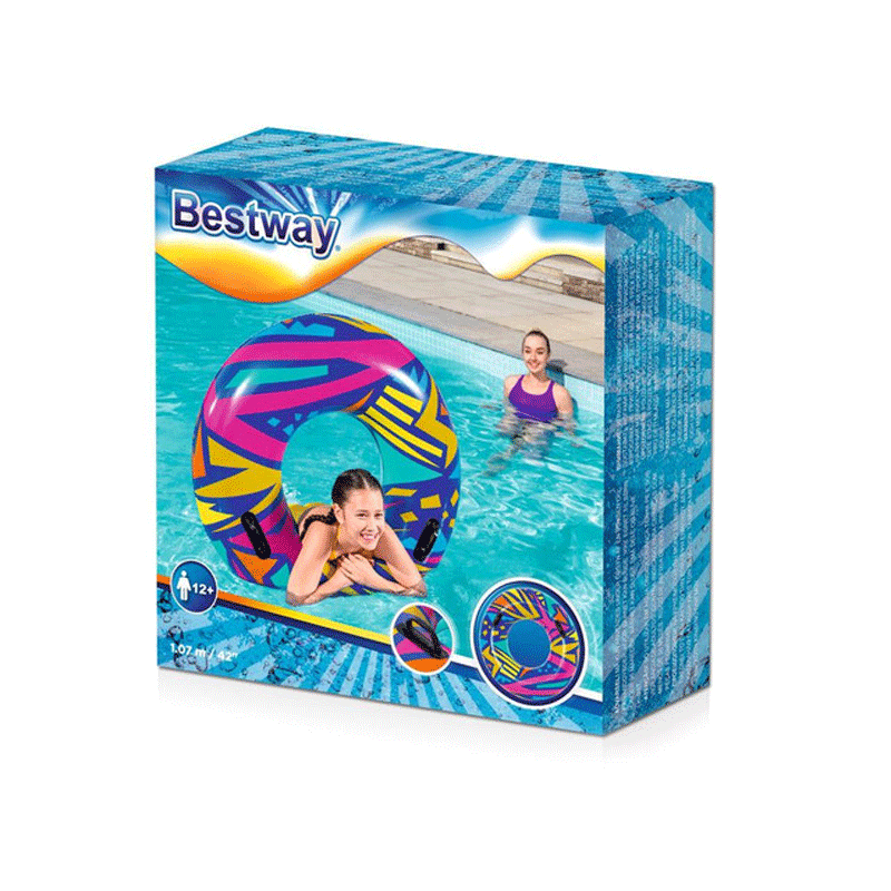 Geometric Swim Ring (Blue) Pool Supplies Canada