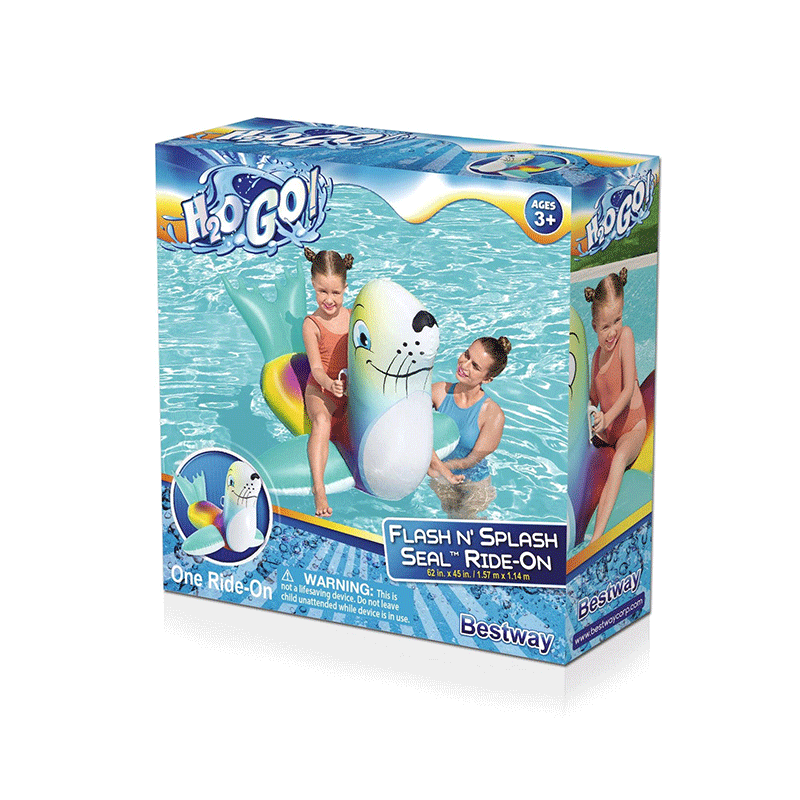 H2OGO!™ Inflatable Round Fish Kids' Swim Pool Float/Tube, 32-in