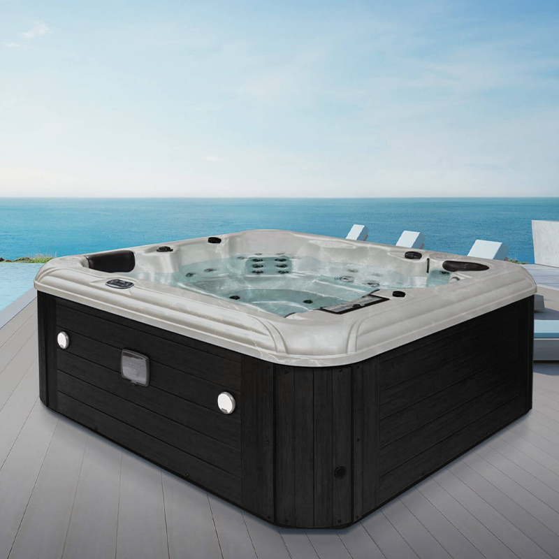 NorthFlo 751B Hot Tub (Silver Marble / Charcoal) | Pool Supplies Canada