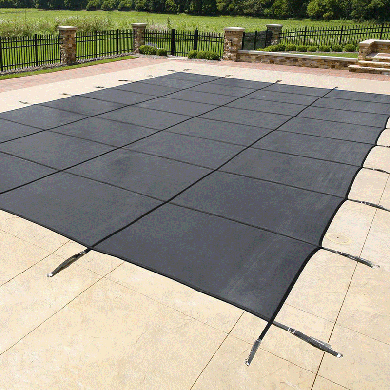 Grey 18 x 36 ft NorthFlo Rectangle 95 Mesh Safety Cover | Pool Supplies ...