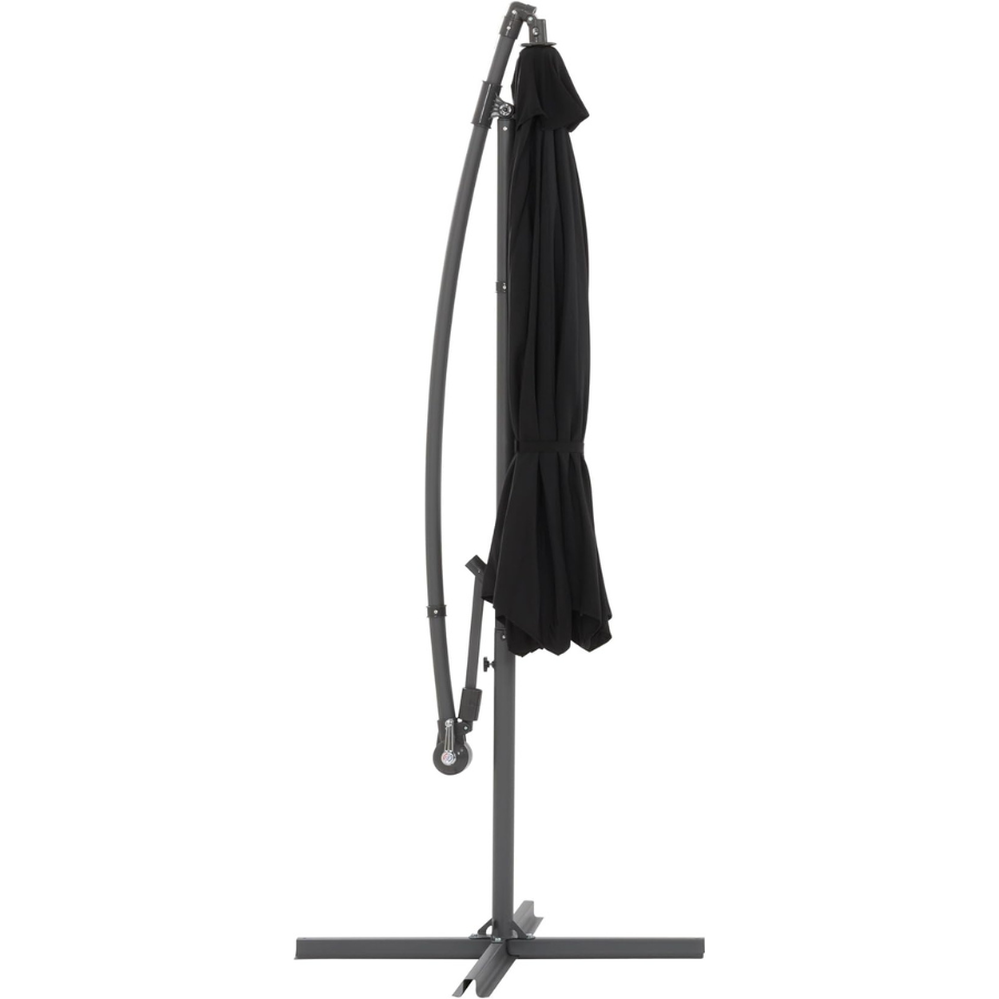 10 ft Polyester Hanging Umbrella (Black/Black)
