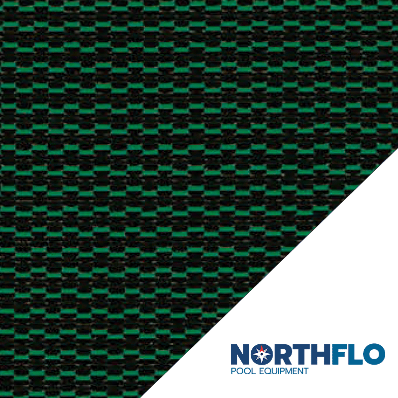 Green 12 x 24 ft NorthFlo Rectangle with 4 x 8 ft Center Step 95 Mesh Safety Cover
