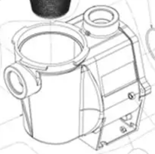Discontinued Pentair Pot Assembly (Black)