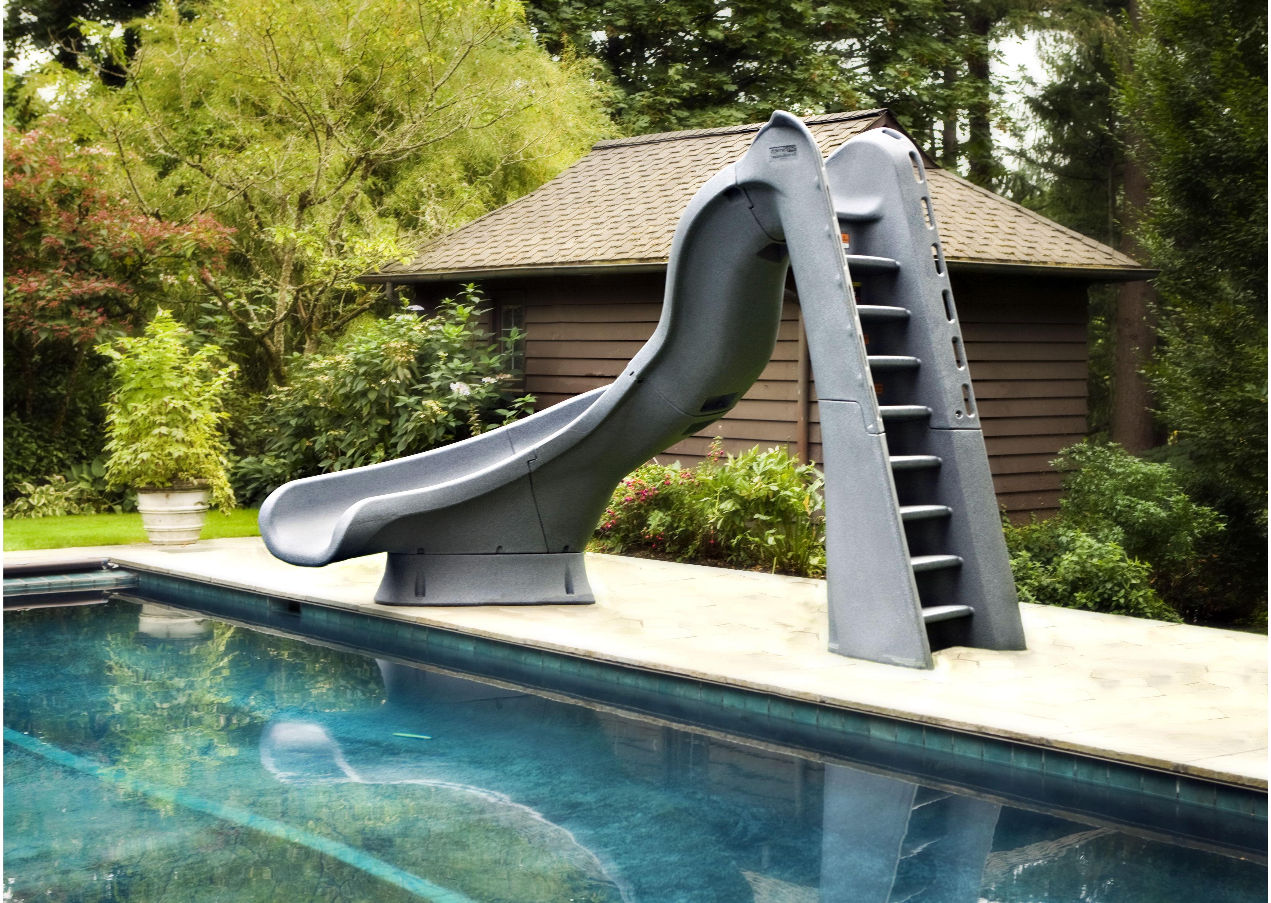 TurboTwister Left Hand Turn Inground Pool Slide | Pool Supplies Canada
