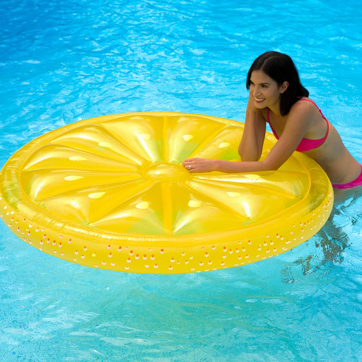 Ocean Blue Citrus Oasis Lemon Slice Pool Lounger | Pool Supplies Canada