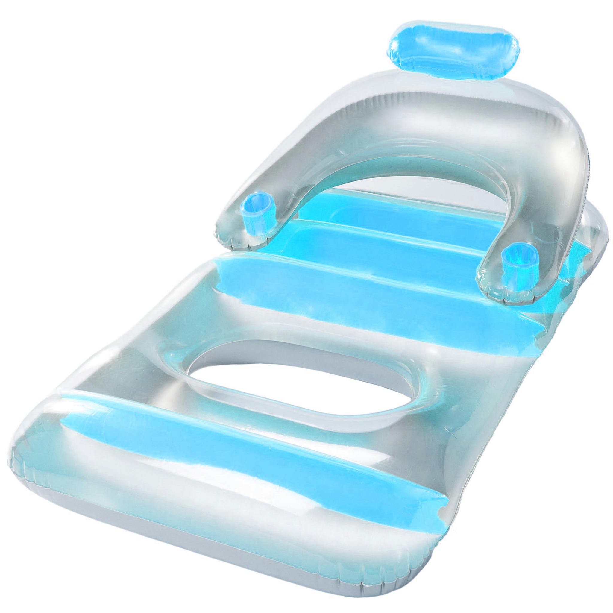 Blue Deluxe Inflatable Pool Lounge Chair | Pool Supplies Canada
