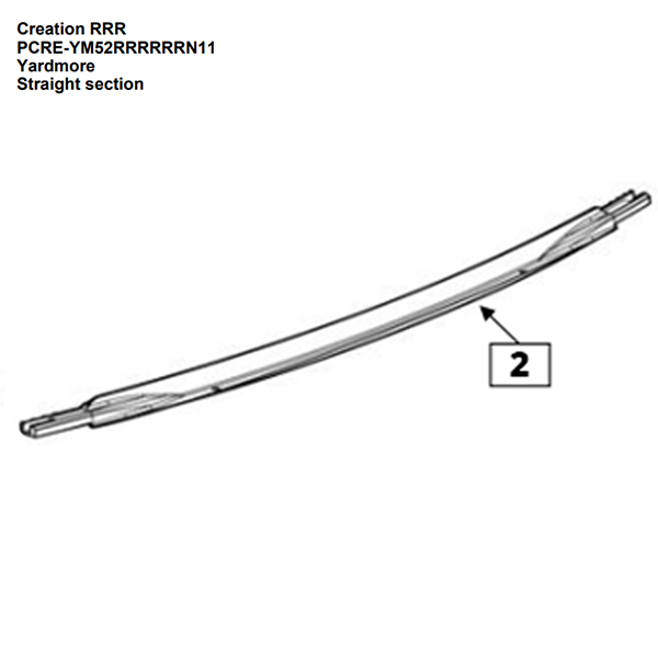 Bottom rail-transition (end of straight side section right)