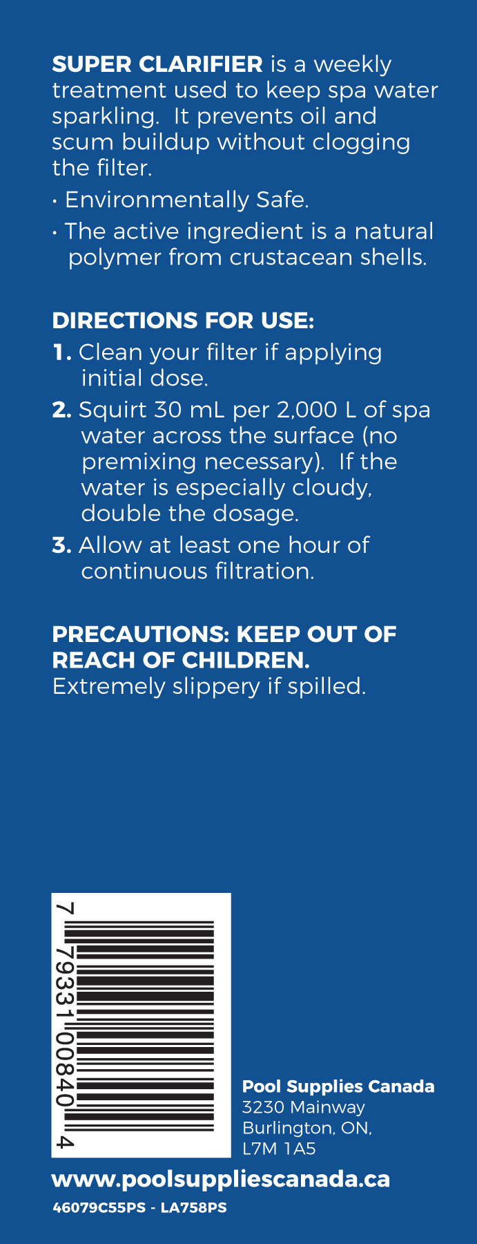 Spa Super Clarifier (500ml) by Pool Supplies Canada