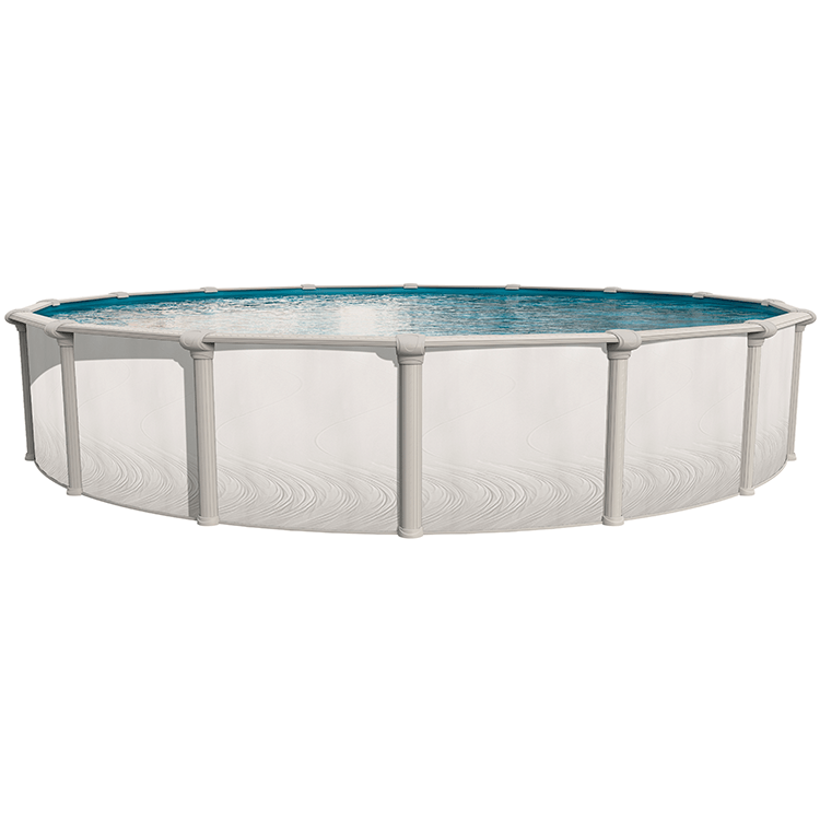 Heritage 15 ft Round Above Ground Pool with 52 Inch Linen Wall, Liner ...