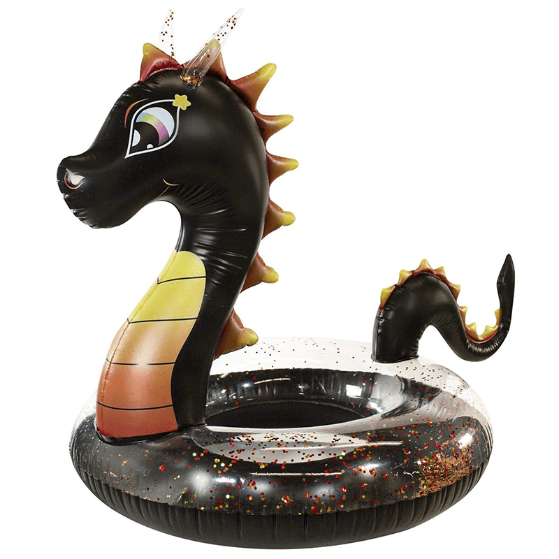Pool Candy 48 Inch Glitter Black Dragon Pool Tube