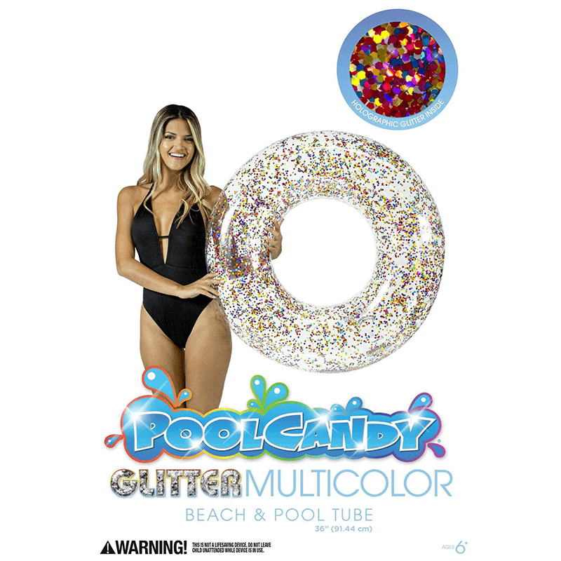 Multi-Colour Pool Candy 36 Inch Glitter Pool Tube