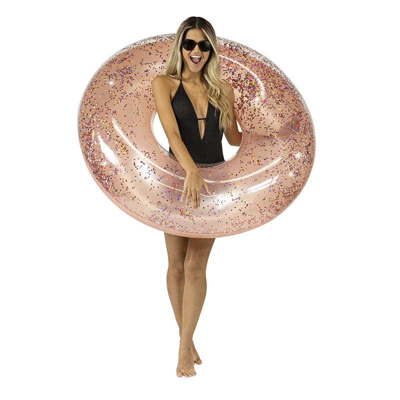 Rose Gold Pool Candy 48 Inch Glitter Pool Tube