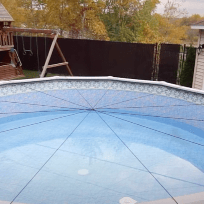 24 ft Round Elastic Winter Mesh Cover System