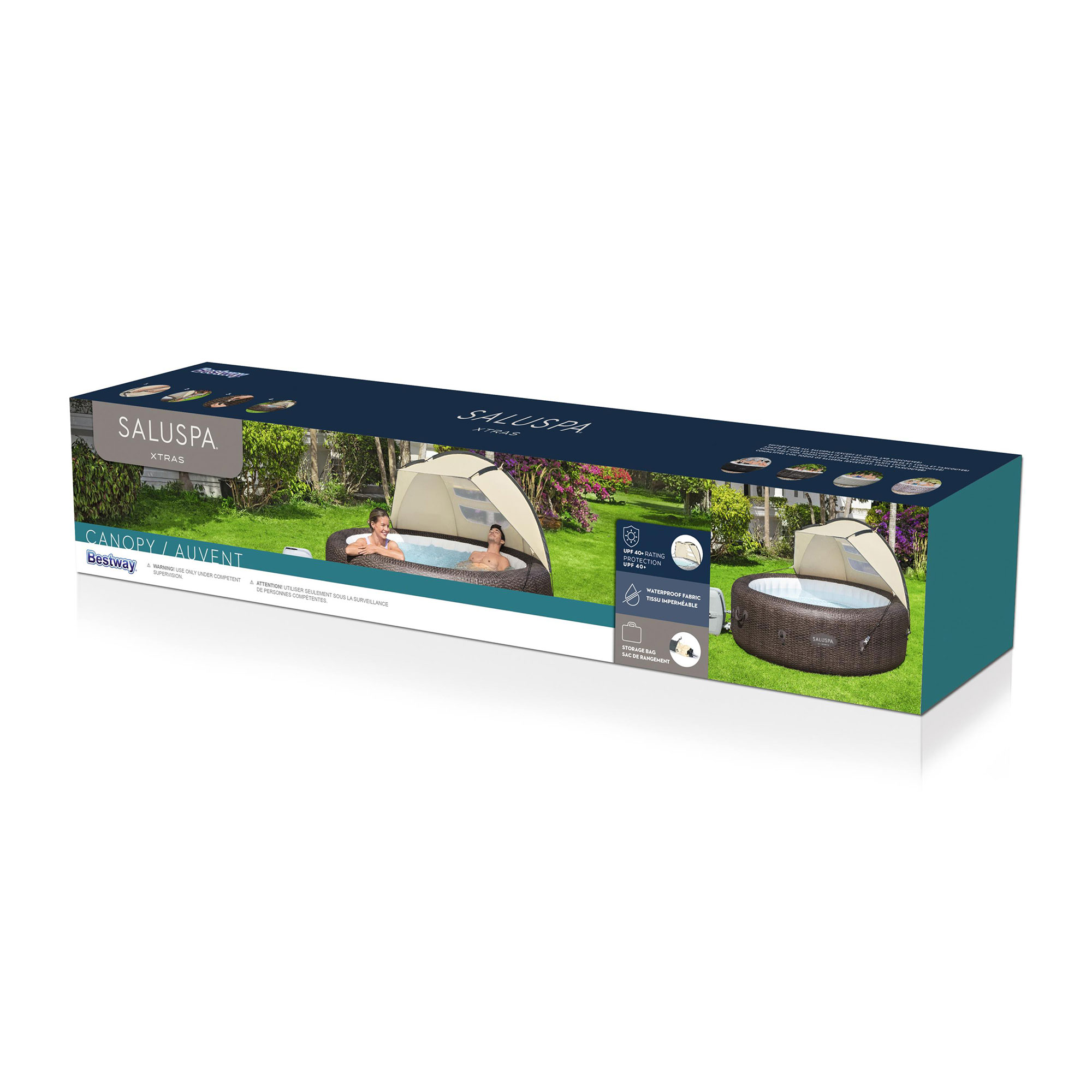 Saluspa Detachable UV Canopy (6 ft x 37 Inch x 43 Inch, Cream Colour)