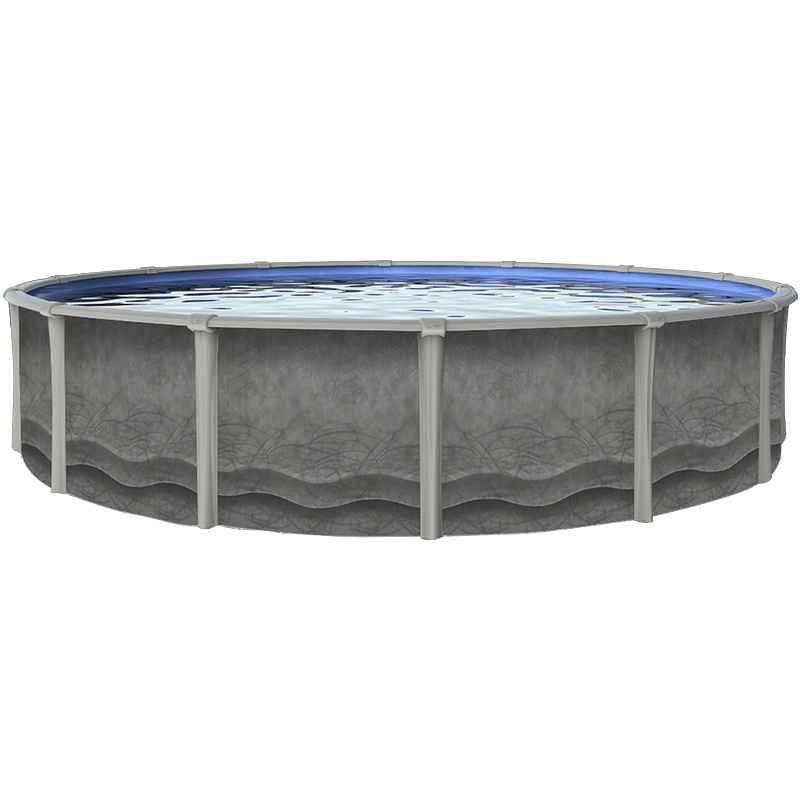 24 Ft Round Narwhal Resin Above Ground Pool with 52 Inch Wall, Liner and  Skimmer