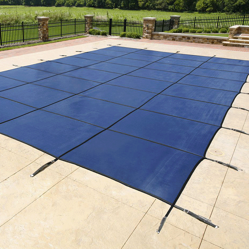 Blue 14 x 28 ft NorthFlo Rectangle 95 Mesh Safety Cover | Pool Supplies ...