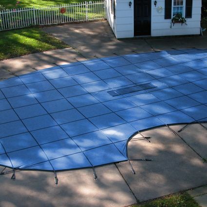 20'x40' Solid Safety Cover - Center Drain and End Step