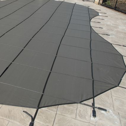 Tan 20 x 40 ft Rectangle with 4 x 8 ft Center Step Safety Cover Sunshade 99 Mesh