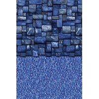 Blue Slate Stream Stone 19 x 33 ft Oval EZ Bead Liner 52 inch Standard Specification